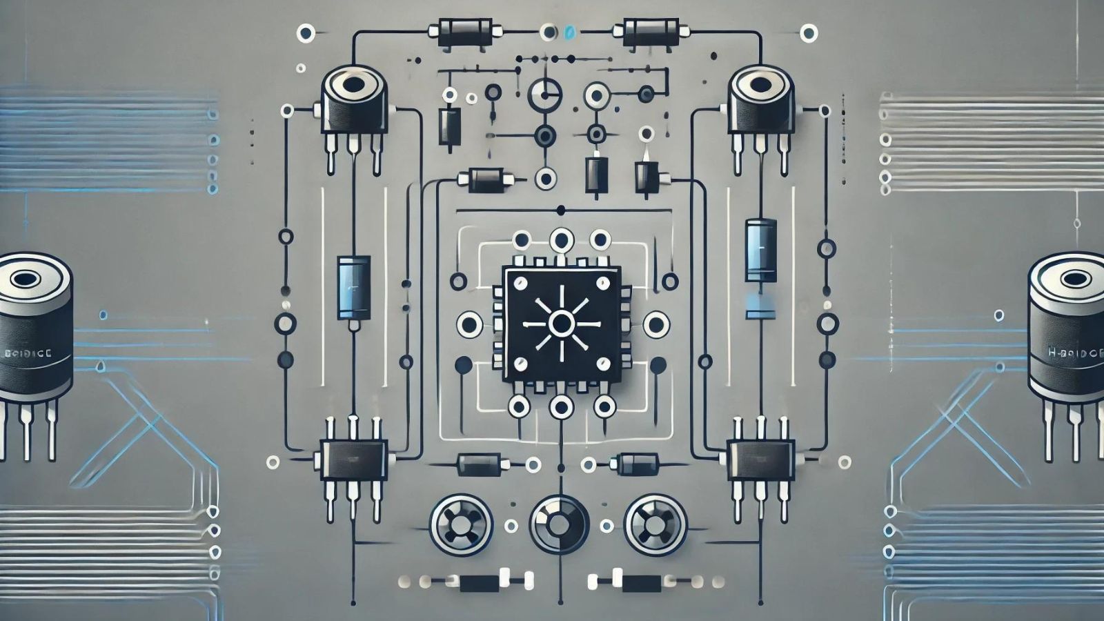 Simplified H-Bridge circuit flow design.